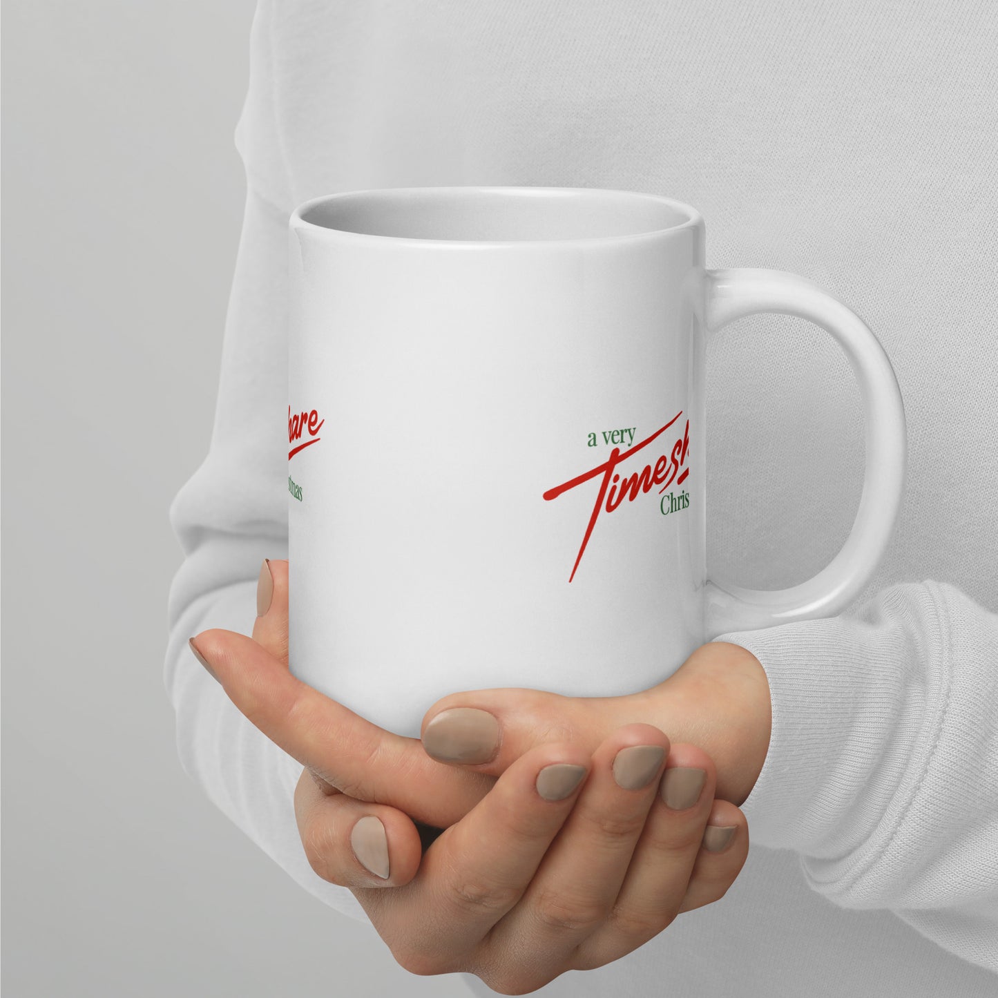 A Very Timeshare Christmas Green and Red Letter Glossy Mug [double-sided]